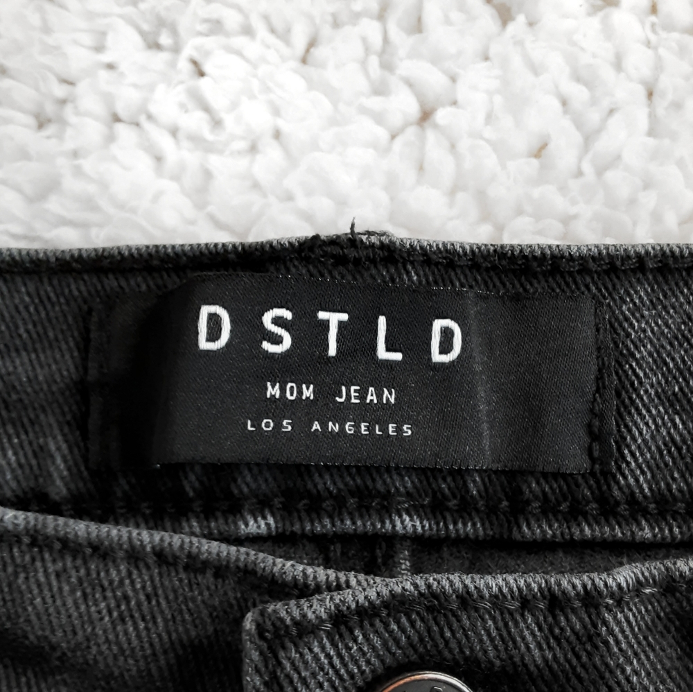 DSTLD Black High Rise Button Fly Cut Off Denim Shorts Size 28 / 26 - Picture 10 of 11